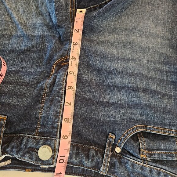 SEVEN For All Mankind Weekend Denim Embroidered Bermuda Shorts Size 10 high rise - Picture 8 of 9